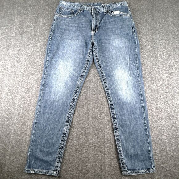 Axel Other - Axel Jeans TK Axel Mens 36x31 Actual Blue Athletic Fit Denim Straight Leg Faded